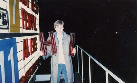 Showcase Cinemas Sterling Heights - Ron Changing The Marquee From Ron Wittebols (newer photo)